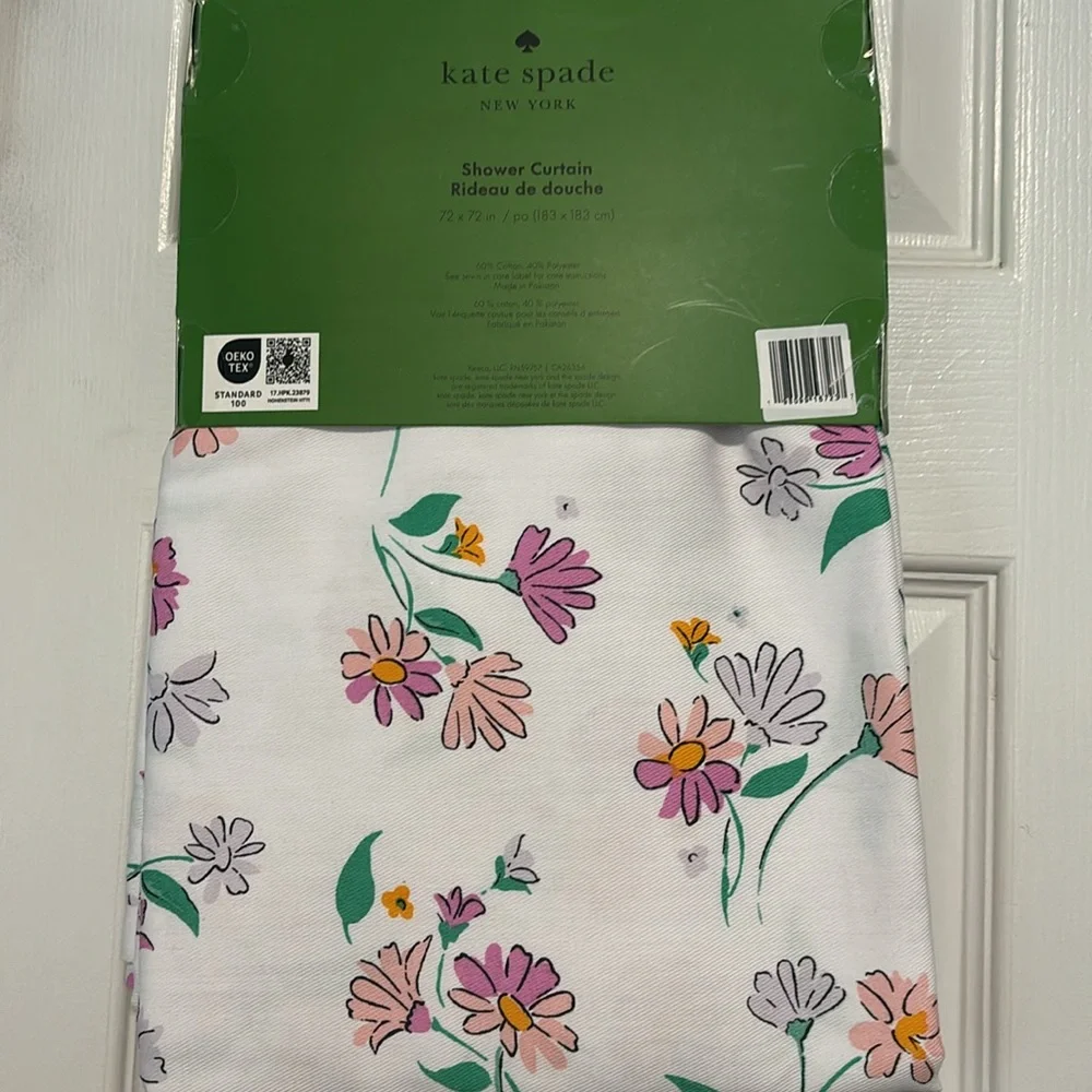 Kate Spade Floral Shower Curtain NEW WITH TAGS